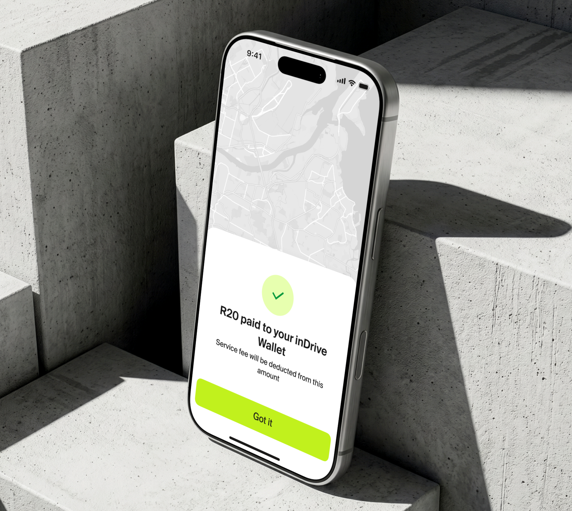 inDrive cashless payments in South Africa