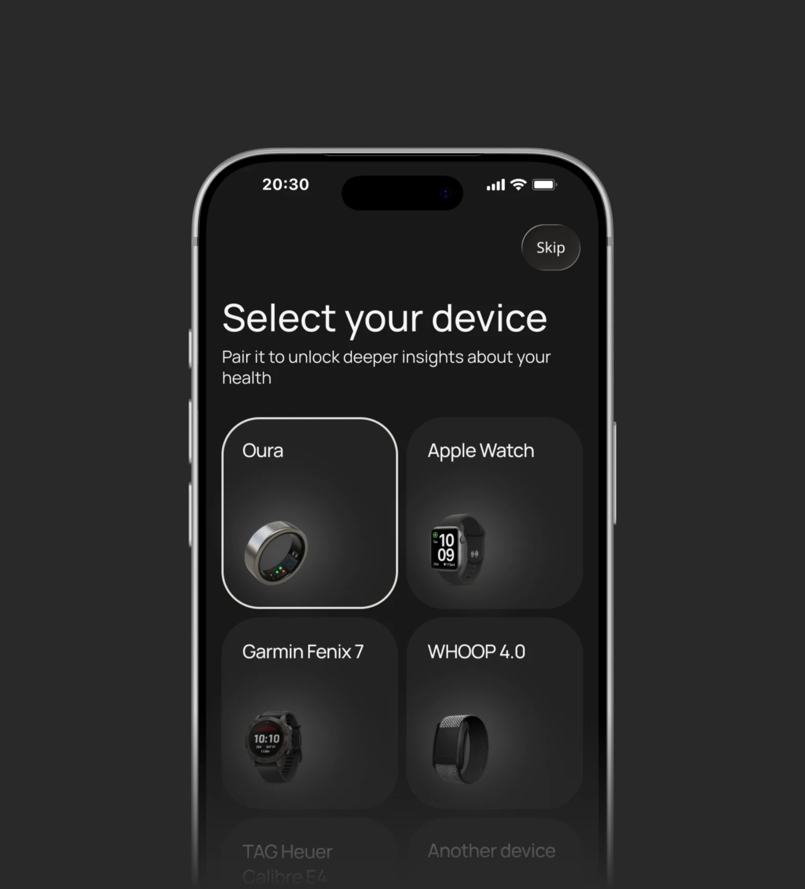 Serra device selection and pairing