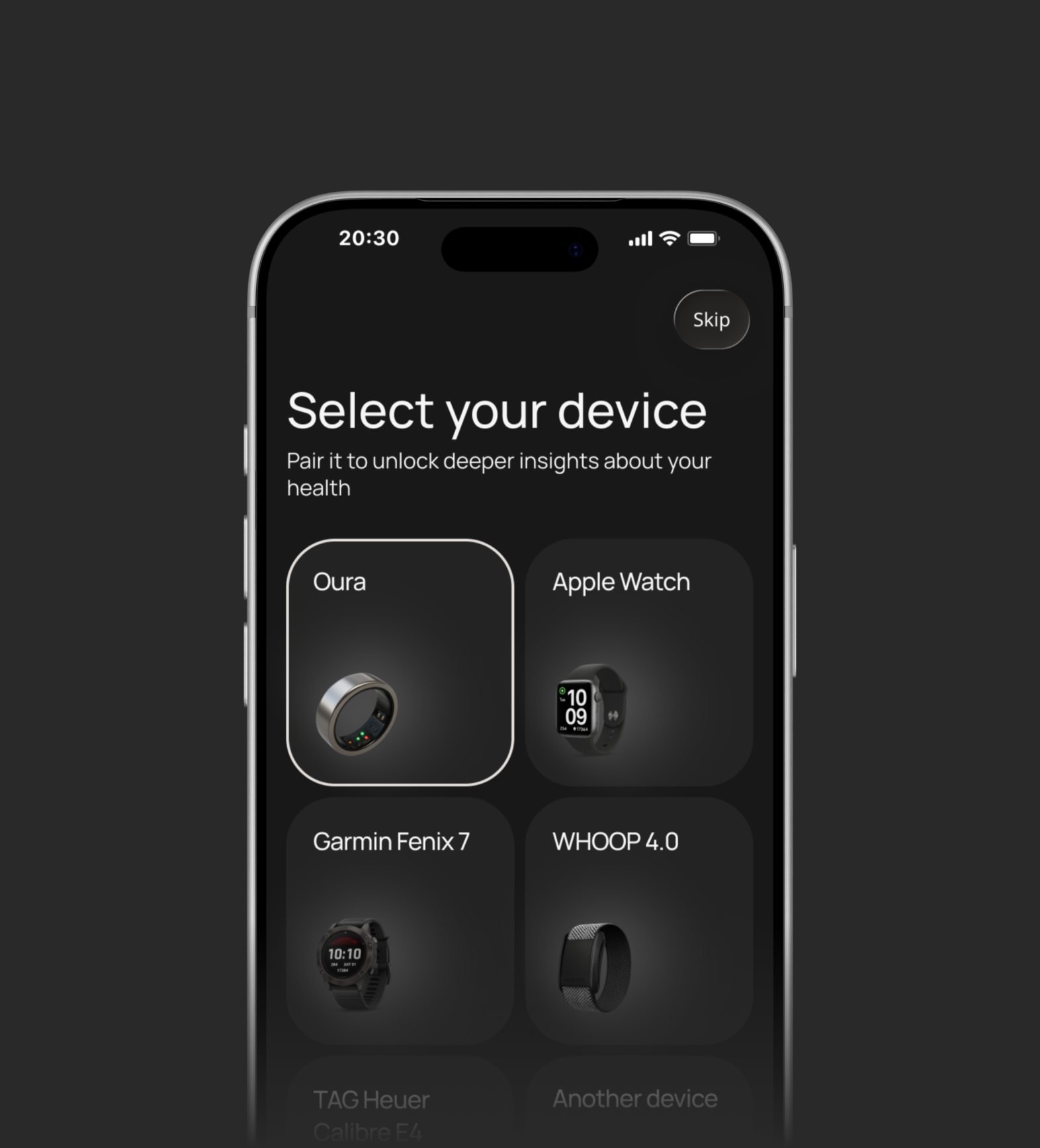 Serra device selection and pairing